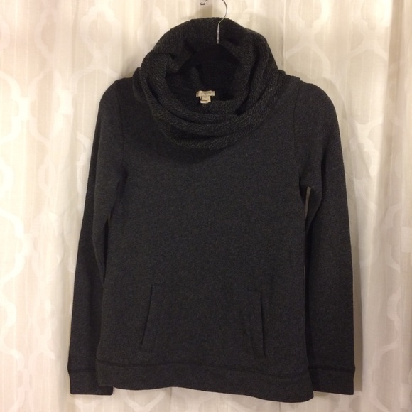 J. Crew Funnel Neck Sweatshirt Wool Blend Kangaroo - Picture 8 of 8